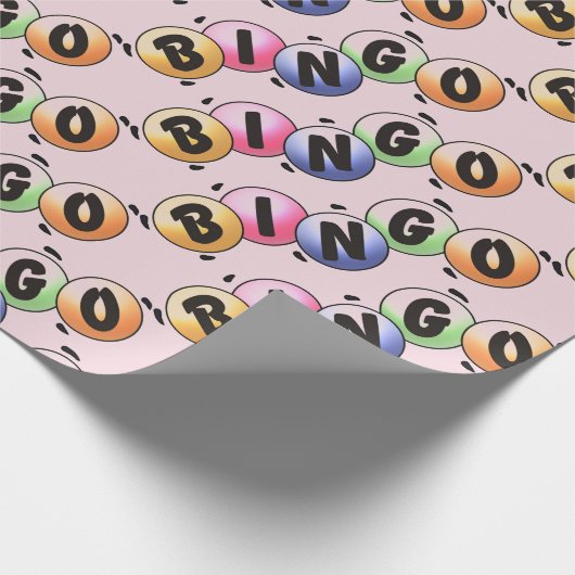 Bingo Pale Pink Wrapping Paper Geschenkpapier (Ecke)