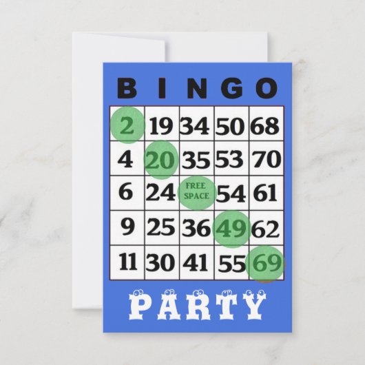 BINGO-Party Einladung (Vorderseite)