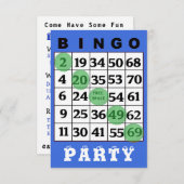 BINGO-Party Einladung (Vorne/Hinten)