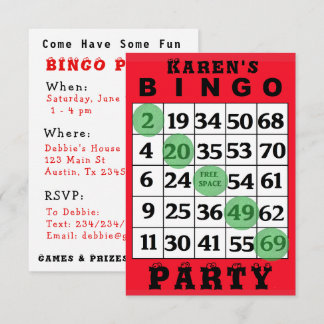 BINGO-Party Einladung