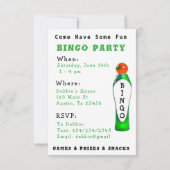 BINGO-Party Einladung (Rückseite)