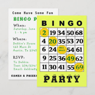 BINGO-Party Einladung