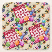 Bingo Party Rechteckiger Pappuntersetzer (Vorderseite)