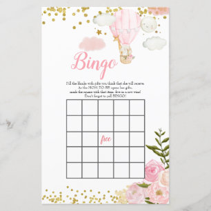 Bingo Pink Heißluftballon Jungle Babydusche