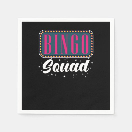 Bingo Player Balls Lucky Number Serviette (Vorderseite)