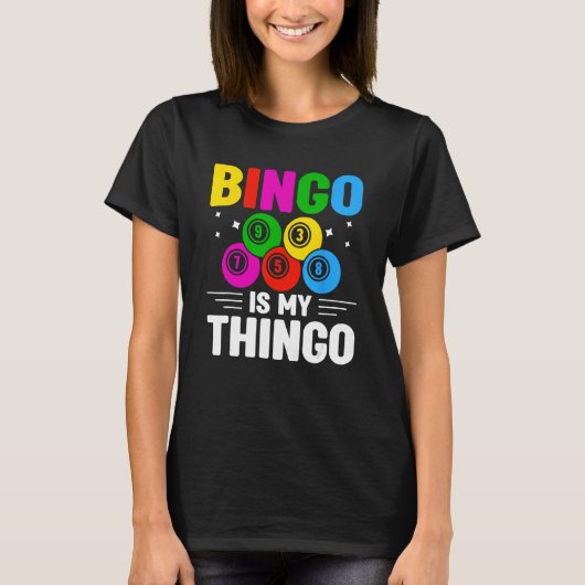 Bingo Player Bingo Halls Casino Game Card Game Bin T-Shirt (Vorderseite)