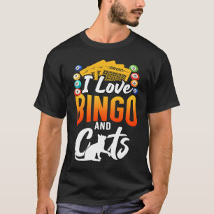 Bingo Player Cat I Liebe Bingo und Katzen T-Shirt
