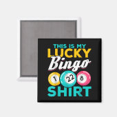 Bingo Player Das ist mein glücklicher Bingo Funny Magnet (Vorderseite/Rückseite)