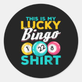 Bingo Player Das ist mein glücklicher Bingo Funny Runder Aufkleber (Vorderseite)