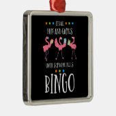 Bingo Player, Flamingo, Bingo Balls Ornament Aus Metall (Rechts)