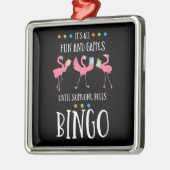 Bingo Player, Flamingo, Bingo Balls Ornament Aus Metall (Links)