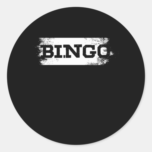 Bingo Player Gambler Lucky Game Casino Gambling Gi Runder Aufkleber (Vorderseite)