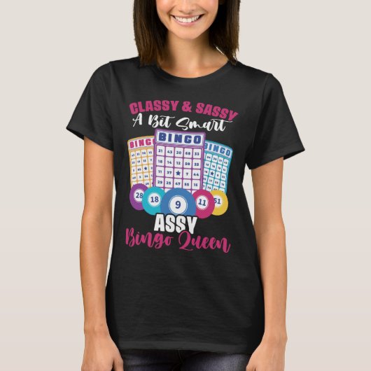 Bingo Player Gambling Lotterie Bingo Card Bingo Qu T-Shirt (Vorderseite)