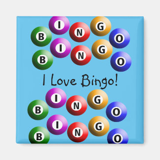 Bingo Player "I Liebe Bingo" blauer Magnet
