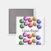 Bingo Player "I Liebe Bingo" Magnet (Vorderseite/Rückseite)