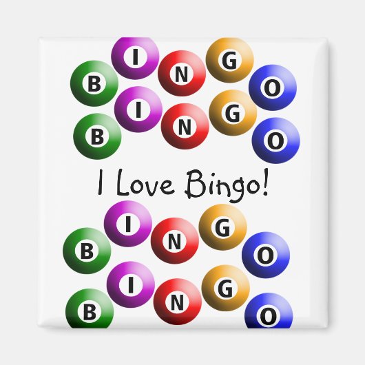 Bingo Player "I Liebe Bingo" Magnet (Vorne)
