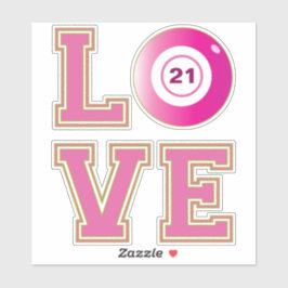 Bingo Player Niedlich rosa Personalisiert Aufkleber