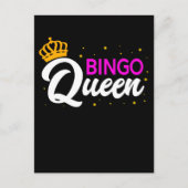 Bingo Player Oma Ehefrau Bingo Gambling Postkarte (Vorderseite)