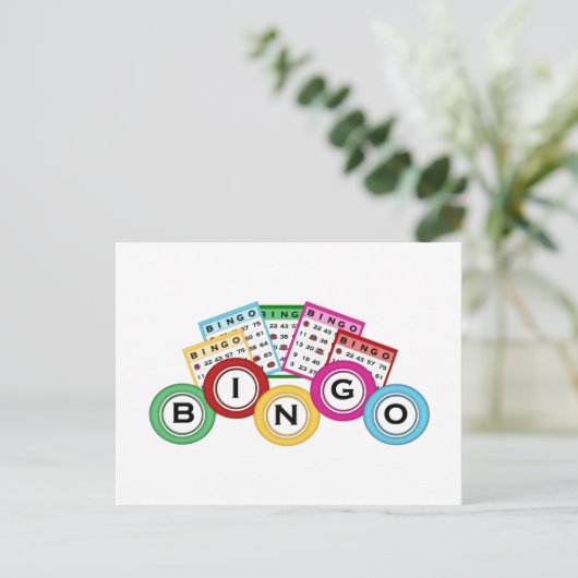 Bingo Postkarte (Stehend Vorderseite)