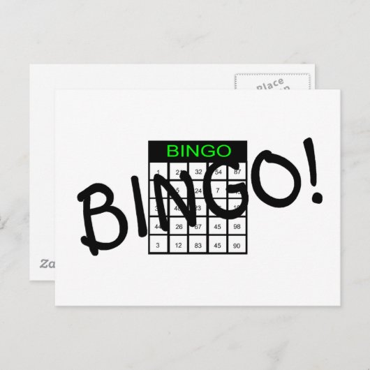 Bingo Postkarte (Vorne/Hinten)