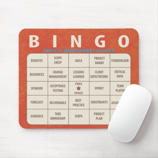 Bingo Project Management Edition Mousepad (Mit Mouse)