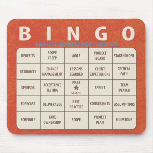 Bingo Project Management Edition Mousepad (Vorne)