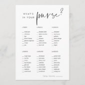 Bingo & Purse-Brautparty-Karte Einladung (Vorderseite)