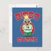 Bingo Queen - Anpassen Postkarte (Vorne/Hinten)