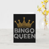 Bingo Queen Bingo Player Game Party Funny Women Gi Karte (Gelbe Blume)