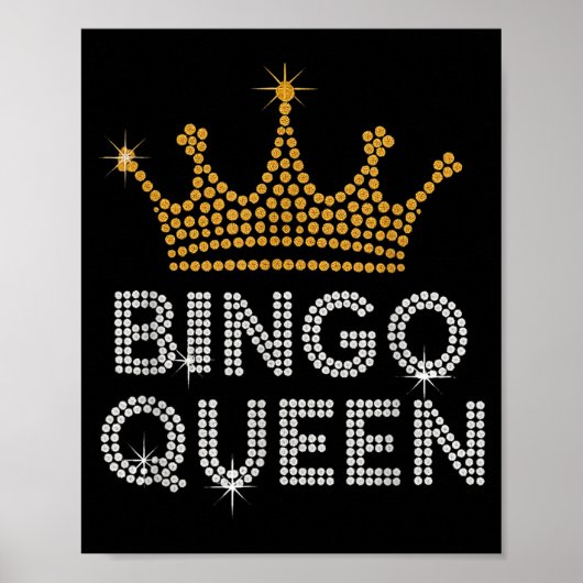 Bingo Queen Bingo Player Game Party Funny Women Gi Poster (Vorne)