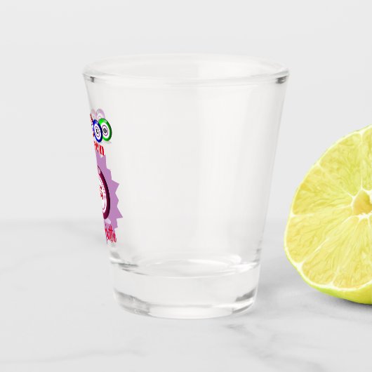 Bingo Queen Funny Personalisiert Geburtstag Schnapsglas (Rechts)