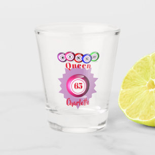 Bingo Queen Funny Personalisiert Geburtstag Schnapsglas