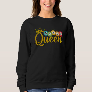 Bingo Queen Lucky Players Lottery Girls Sweatshirt
