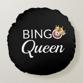 Bingo Queen Round Pillow Rundes Kissen