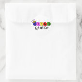 BINGO QUEEN RUNDER AUFKLEBER (Tasche)