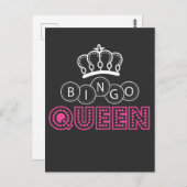 Bingo Queen Witty Gambling Spaß Postkarte (Vorne/Hinten)