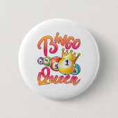 Bingo Queen Women Ladys Player Game Button (Vorderseite)