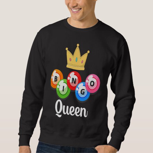 Bingo Queen Womens Bingo Player Caller Sweatshirt (Vorderseite)