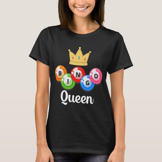 Bingo Queen Womens Bingo Player Caller T-Shirt (Vorderseite)