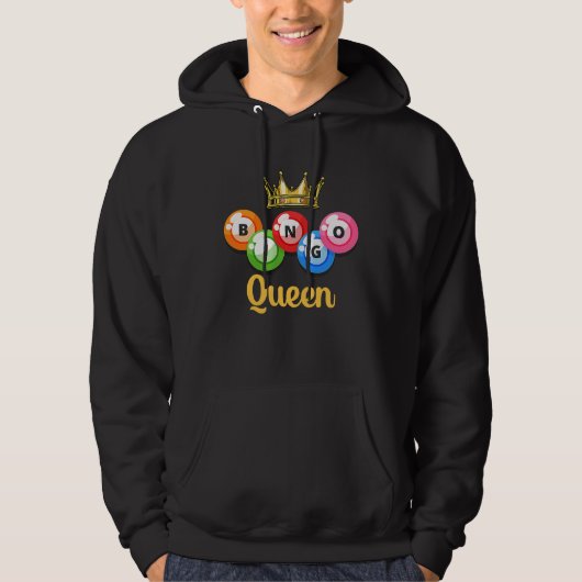 Bingo Queen Womens  Bingo Player Hoodie (Vorderseite)