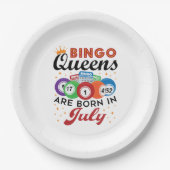 Bingo Queens ist im Juli Geboren Pappteller (Vorderseite)
