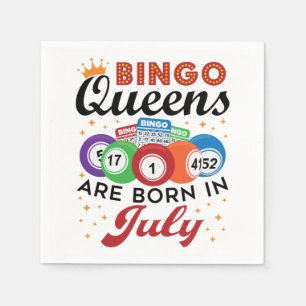 Bingo Queens ist im Juli Geboren Serviette