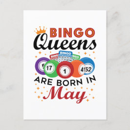 Bingo Queens ist im Mai Geboren Postkarte