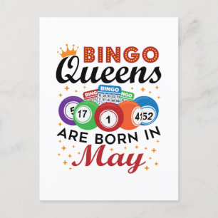 Bingo Queens ist im Mai Geboren Postkarte