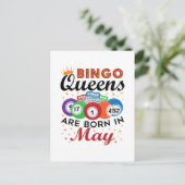 Bingo Queens ist im Mai Geboren Postkarte (Stehend Vorderseite)