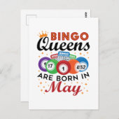 Bingo Queens ist im Mai Geboren Postkarte (Vorne/Hinten)