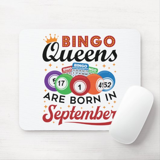 Bingo Queens ist im September Geboren Mousepad (Mit Mouse)
