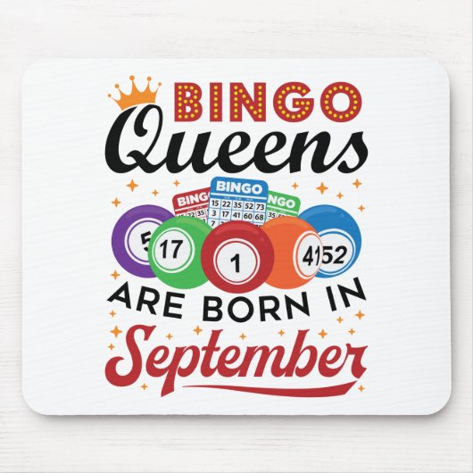 Bingo Queens ist im September Geboren Mousepad (Vorne)