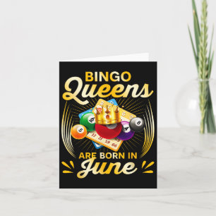 Bingo Queens sind Geboren im Juni Weihnachtsfest X Karte
