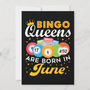 Bingo Queens sind im Juni zum Geburtstag Geboren Feiertagskarte